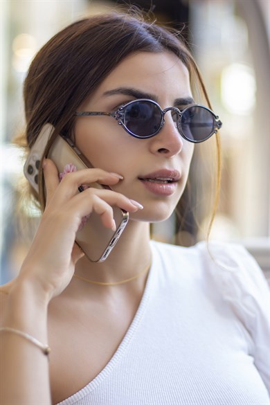 Angel Eyes Oval Vintage Siyah Unisex Güneş Gözlüğü AE2055C3B4891