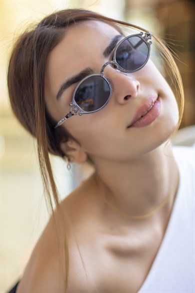 Angel Eyes Oval Vintage Siyah Unisex Güneş Gözlüğü AE2055C3B4891