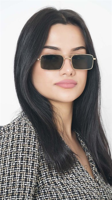 Angel Eyes Yeşil Dikdörtgen Unisex Güneş Gözlüğü YW-0016A