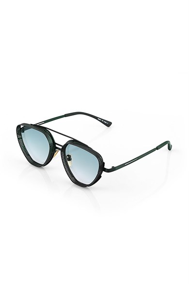 Angel Eyes Yeşil Geometrik Çerçeve Unisex Güneş Gözlüğü B4943