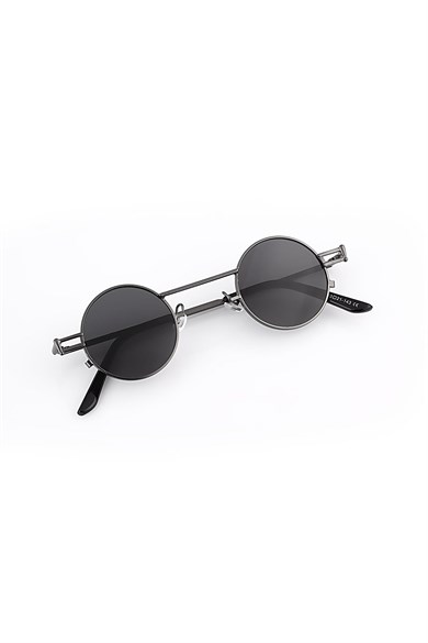 Angel Eyes Yuvarlak Siyah Unisex Güneş Gözlüğü YW-9030C
