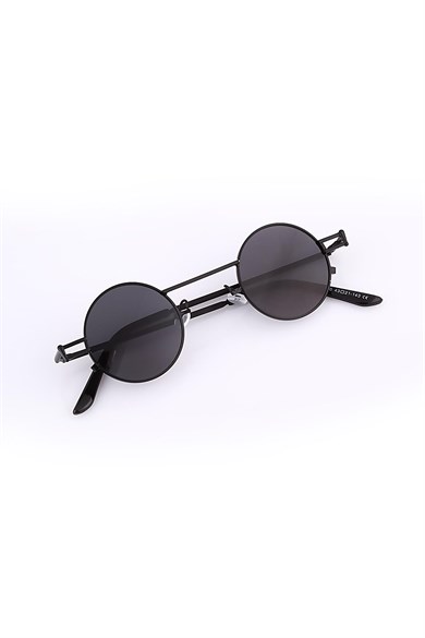 Angel Eyes Yuvarlak Siyah Unisex Güneş Gözlüğü YW-9030B