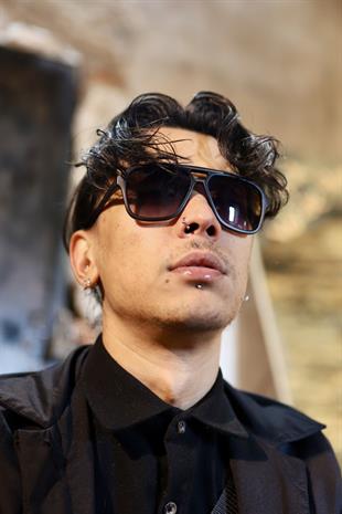 Dikdörtgen Çerçeve Siyah Cam Kadın Erkek Güneş Gözlüğü