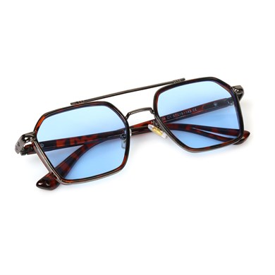 Dikdörtgen Leopar Çerçeceli Unisex Güneş Gözlüğü AE-0039C1