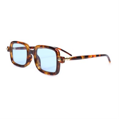 Dikdörtgen Leopar Çerçeveli Unisex Güneş Gözlüğü AE-1015C7