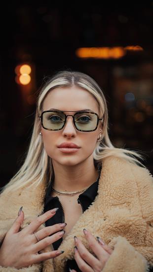 Dikdörtgen Leopar Unisex Güneş Gözlüğü AE2008C8B4476