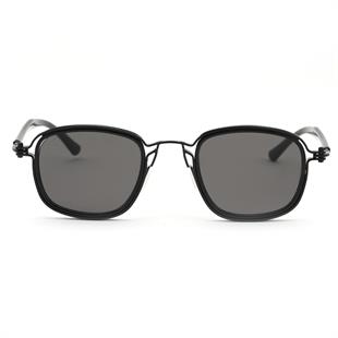 Dikdörtgen Metal Siyah Çerçeve Siyah Sap Siyah Cam Unisex Güneş Gözlüğü