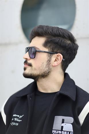 Dikdörtgen Lacivert Çerçeve Lacivert Cam Kadın Erkek Güneş Gözlüğü