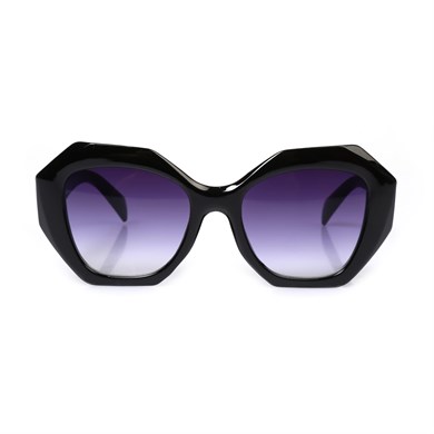 Dikdörtgen Siyah Çerçeveli Unisex Güneş Gözlüğü PR-8802C8
