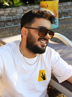 Dikdörtgen Siyah Gold Çerçeve Kahverengi Cam Kadın Erkek Güneş Gözlüğü