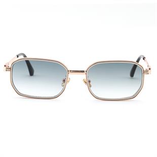 Dikdörtgen Tasarım Gold Çerçeve Gri Cam Kadın&Erkek Güneş Gözlüğü