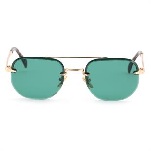 Dikdörtgen Tasarım Gold Metal Çerçeve Yeşil Cam Unisex Güneş Gözlüğü DB1078/S David Bckhm