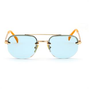 Dikdörtgen Tasarım Gold Metal Çerçeve Sarı Cam Unisex Güneş Gözlüğü DB1078/S David Bckhm