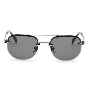 Dikdörtgen Tasarım Gold Siyah Metal Çerçeve Siyah Cam Unisex Güneş Gözlüğü DB1078/S David Bckhm