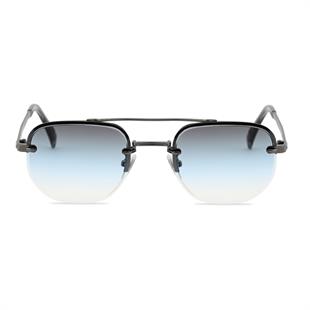 Dikdörtgen Tasarım Koyu Gri Metal Çerçeve Lacivert Cam Unisex Güneş Gözlüğü DB1078/S David Bckhm