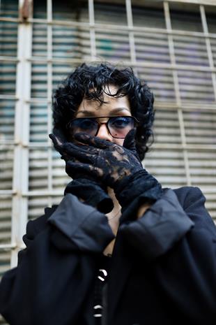 Dikdörtgen Tasarım Leopar Çerçeve Mavi Degrade Cam Kadın Güneş Gözlüğü