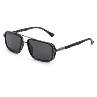 Dikdörtgen Tasarım Siyah Çerçeve Siyah Cam Polarize Gözlük Kadın&Erkek
