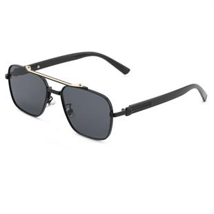 Dikdörtgen Tasarım Siyah Çerçeve Siyah Cam Unisex Güneş Gözlüğü