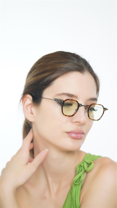 Dikdörtgen Yeşil Çerçeceli Unisex Güneş Gözlüğü AE2160-C1