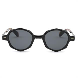 Geometrik Tasarım Siyah Leopar Çerçeve Siyah Cam Kadın Güneş Gözlüğü Kadın%Erkek CE BELGELİ UV400