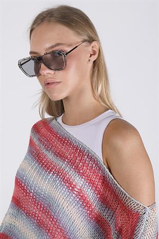 Gri Camlı Gri Çerçeveli Unisex Güneş Gözlüğü