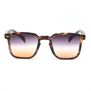 Kare Tasarım Leopar Çerçeve Degrade Cam Unisex Güneş Gözlüğü