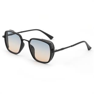 Kare Tasarım Siyah Çerçeve Yeşil Çift Renk Cam  Güneş Gözlüğü Kadın&Erkek