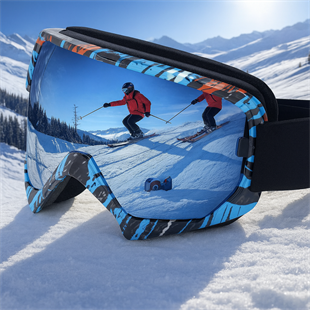 Kayak Gözlüğü Antifog Ventilli Uv Korumalı Güneş Kar Gözlük Aynalı Gümüş Snowboard Glasses Sporu