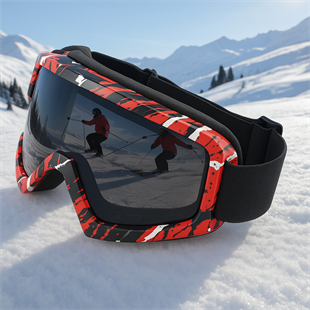 Kayak Gözlüğü Antifog Ventilli Uv Korumalı Güneş Kar Gözlük Siyah Cam Snowboard Glasses Sporu
