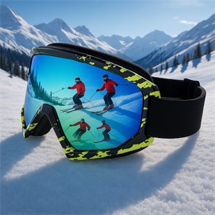Kayak Gözlüğü Antifog Ventilli Uv Korumalı Güneş Kar Gözlük Aynalı Gökkuşağı Snowboard Glasses Sporu