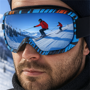 Kayak Gözlüğü Antifog Ventilli Uv Korumalı Güneş Kar Gözlük Aynalı Gümüş Snowboard Glasses Sporu
