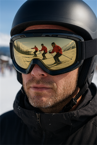 Kayak Gözlüğü Antifog Ventilli Uv Korumalı Güneş Kar Gözlük SarıCam Snowboard Glasses Sporu