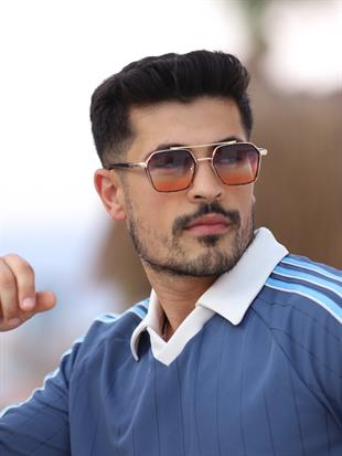 Köşegen Tasarım Gold Leopar Çerçeve Siyah Degrade Cam Kadın Güneş Gözlüğü