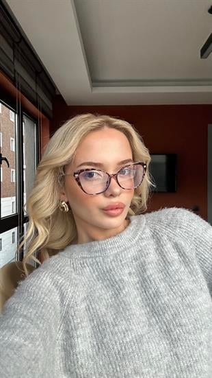 Leopar Desen Mavi Işık Koruma Kadın Gözlüğü  AE1003TRC7