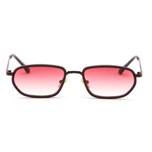 Minimal Geometrik Tasarım Bordo  Çerçeve Bordo Cam Güneş Gözlüğü Kadın&Erkek CE BELGELİ