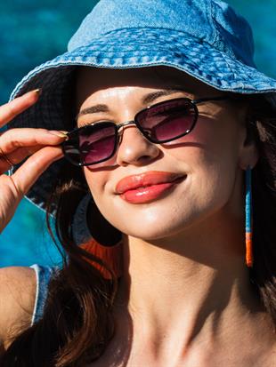 Minimal Geometrik Tasarım Siyah Çerçeve Siyah Cam Güneş Gözlüğü Kadın&Erkek CE BELGELİ UV400