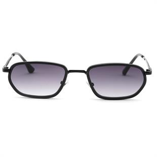 Minimal Geometrik Tasarım Siyah Çerçeve Siyah Cam Güneş Gözlüğü Kadın&Erkek CE BELGELİ UV400