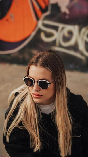 Oval Leopar Kemik Çerçeve Unisex Güneş Gözlüğü AE20495120143C62