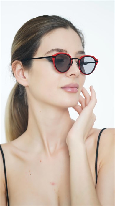 Oval Leopar Kemik Çerçeve Unisex Güneş Gözlüğü AE20495120143C60