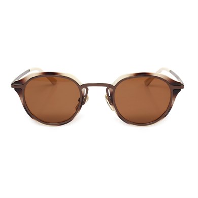 Oval Leopar Kemik Çerçeve Unisex Güneş Gözlüğü AE20495120143C63