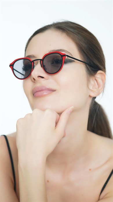 Oval Leopar Kemik Çerçeve Unisex Güneş Gözlüğü AE20495120143C60
