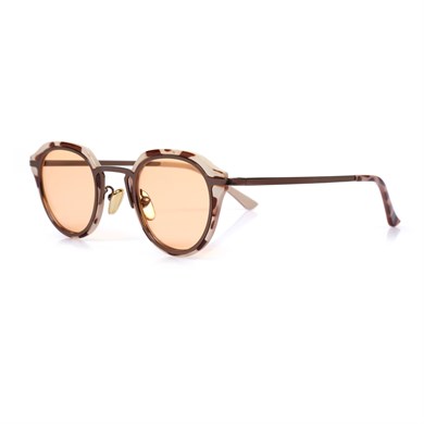 Oval Leopar Kemik Çerçeve Unisex Güneş Gözlüğü AE20495120143C46