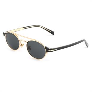 Oval Tasarım Gold Çerçeve Siyah Cam Kadın&Erkek Güneş Gözlüğü Db1042/s
