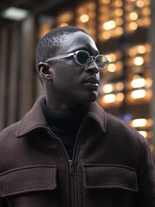 Oval Tasarım Şeffaf Çerçeve Yeşil Cam Small Güneş Gözlüğü