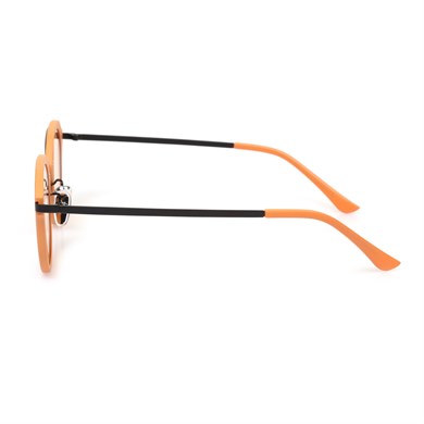 Oval Turuncu Kemik Çerçeve Unisex Güneş Gözlüğü AE20495120143C65
