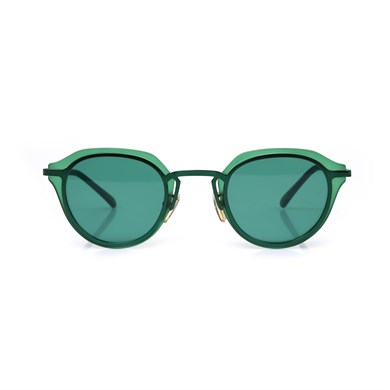 Oval Yeşil Kemik Çerçeve Unisex Güneş Gözlüğü AE20495120143C52