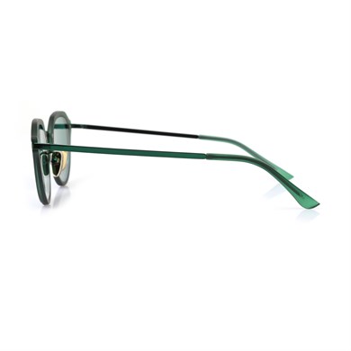 Oval Yeşil Kemik Çerçeve Unisex Güneş Gözlüğü AE20495120143C52
