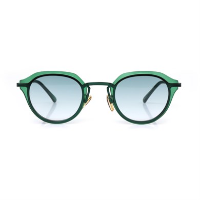 Oval Yeşil Kemik Çerçeve Unisex Güneş Gözlüğü AE20495120143C54