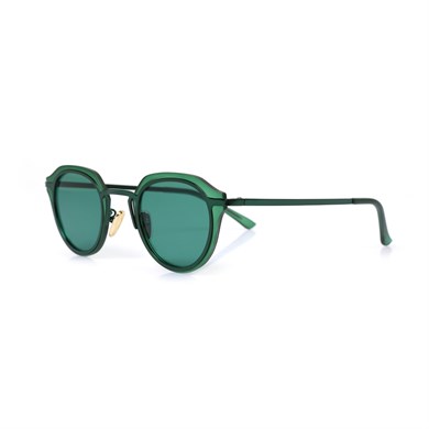 Oval Yeşil Kemik Çerçeve Unisex Güneş Gözlüğü AE20495120143C52