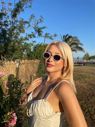 Siyah Camlı Beyaz-gold Çerçeveli Unisex Güneş Gözlüğü